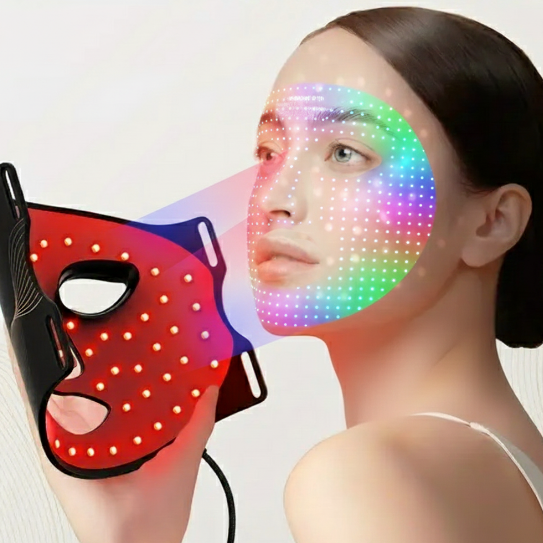 Mască facială cu LED-uri în 7 culori